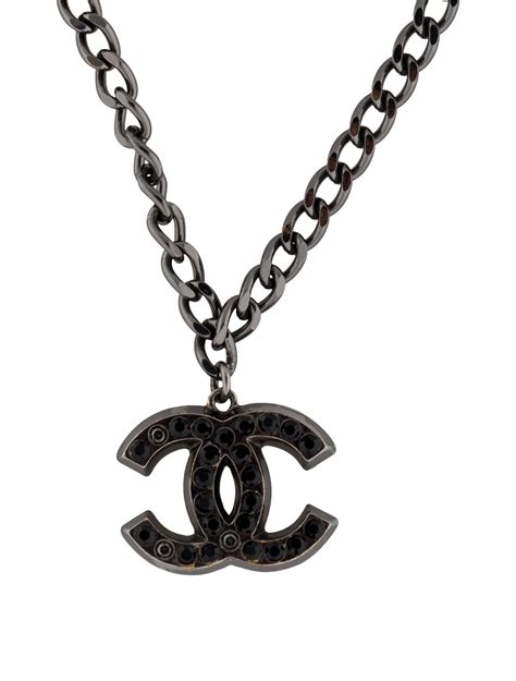 chanel black acrylic necklacw|chanel jewelry.